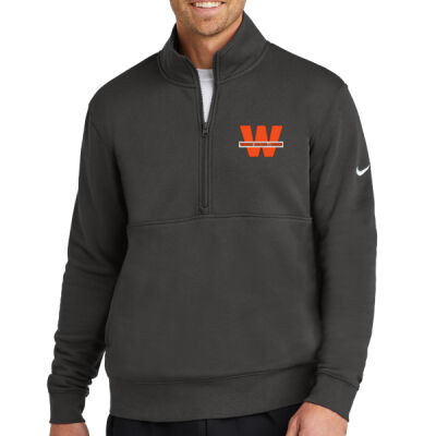 Wimberly Athletics - Club Fleece Sleeve Swoosh 1/2 Zip Thumbnail
